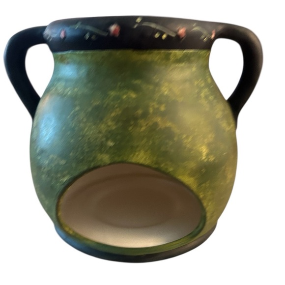 Lang Candles Melting Bean Pot Candle Warmer - "Romance 'n Blooms” - Never Used! - Picture 10 of 15